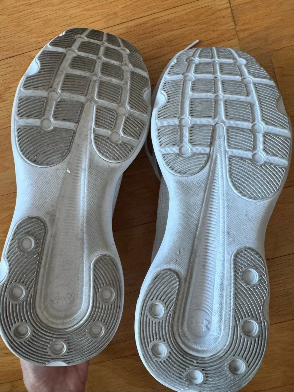 Under Armour White Breathable Knit Running Sneakers